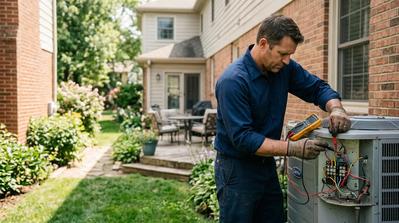 HVAC technician working near Balsam Lake, WI